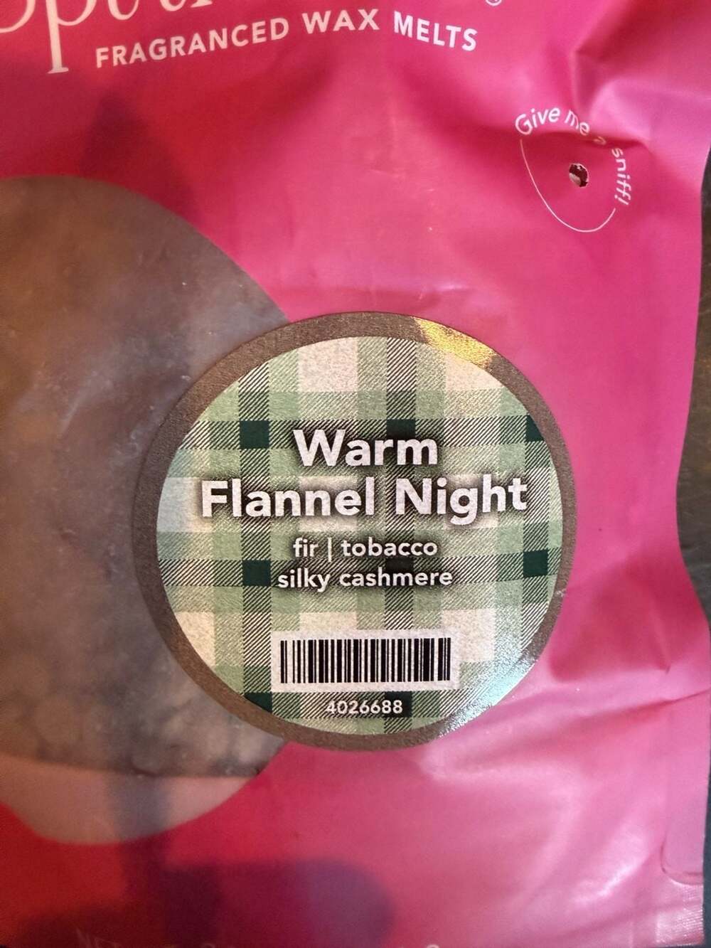 Pink Zebra Sprinkles Warm Flannel Night Fragranced Wax Melts 3.75 oz